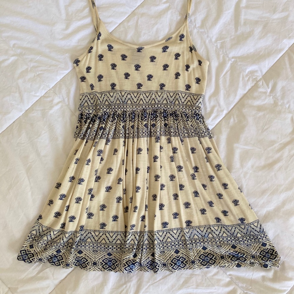 Forever 21 Blue and White Mini Dress
